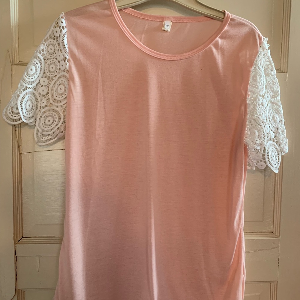 Pink lace shirt
